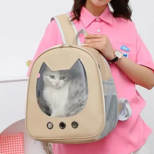 Foldable Cat Carrier Backpack - Lightweight Breathable Pet Travel Bag