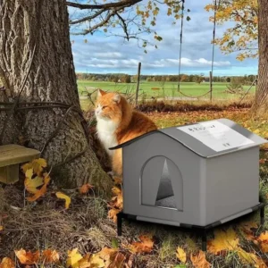 Stray Cat's House Waterproof Outdoor Feral Cats Houses FoldableTent Portable Travel Cold Resistant Pets House Winter Warm Outsid