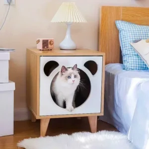 winter cat nest Living room solid wood cat house People and pets share furniture Room storage cabinet Pet cat house