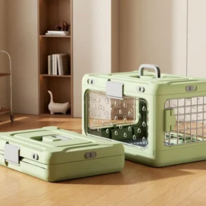 Portable Foldable Pet Carrier Breathable Travel Crate Lightweight Handheld Transport Box for Cats Small Pets Car Use Outdoor
