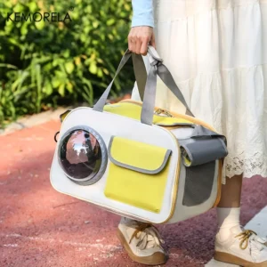 Outdoor Cat Carrier Backpack - Spacious, Breathable, Handheld & Sling for Hiking, Space Capsule Cat Bag with Adjustable Straps