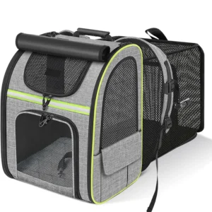 Cat Carrier Backpacks Expandable Cat Backpack with Shade Cover, Breathable Mesh Pet Carrier Backpack Bag for Travel Hiking Campi