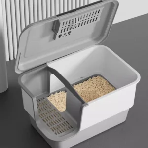 Cat Litter Box Self Cleaning Extra Large Closed Odor Control Anti Splash Corridor Style Covered Cat Toilet Kuweta Dla Kota