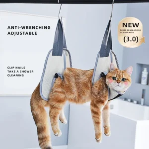 HOOPET Cat Bathing And Nail Clipping Artifacts Anti-Scratching And Biting Fixed Washing Cat Bag Pet Hanging Beauty Hammock