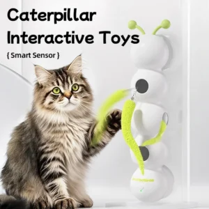 2026 Intelligent Interactive Cat Toy Motion Activated Rechargeable Wuselwurm with Tail Automatic Popping Hole Kitten Toy