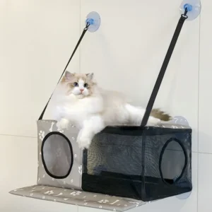 2-in-1 Cat Hammock Hanging Type Cat Nest Window Suction Cup Balcony Hanging Nest No Punching Cat Hammock Cat Nest Tunnel Toys