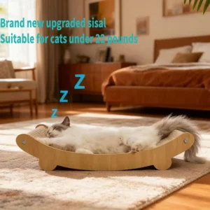 Cat Rocking Chairs Beds Cat Scratcher Board Cat Hammock Adjustable Detachable Wood Sisal hemp Comfortable Pet Hanging Basket