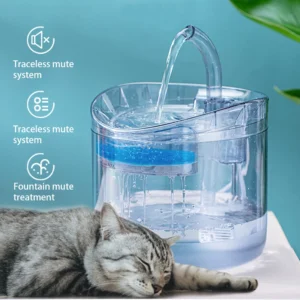 2L Pet Cat Dog Drinker Activated Fountian Filter USB Powered Automatic Pet Feeder Motion Sensor Bowl Pet Silent Drinking Bowl