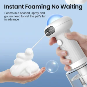 ROJECO Automatic Cat Foaming Machine for Pet Dog Auto Soap Dispenser USB Rechargeable Pet Cleaning Foam Sprayer Cat Accessories
