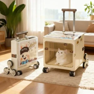 Folding Cat Dog Pet Trolley Case Large Capacity Pet Cat Carrier Bag Folded Cat Carrying Bag Pet Supplies Travel Trolley Case